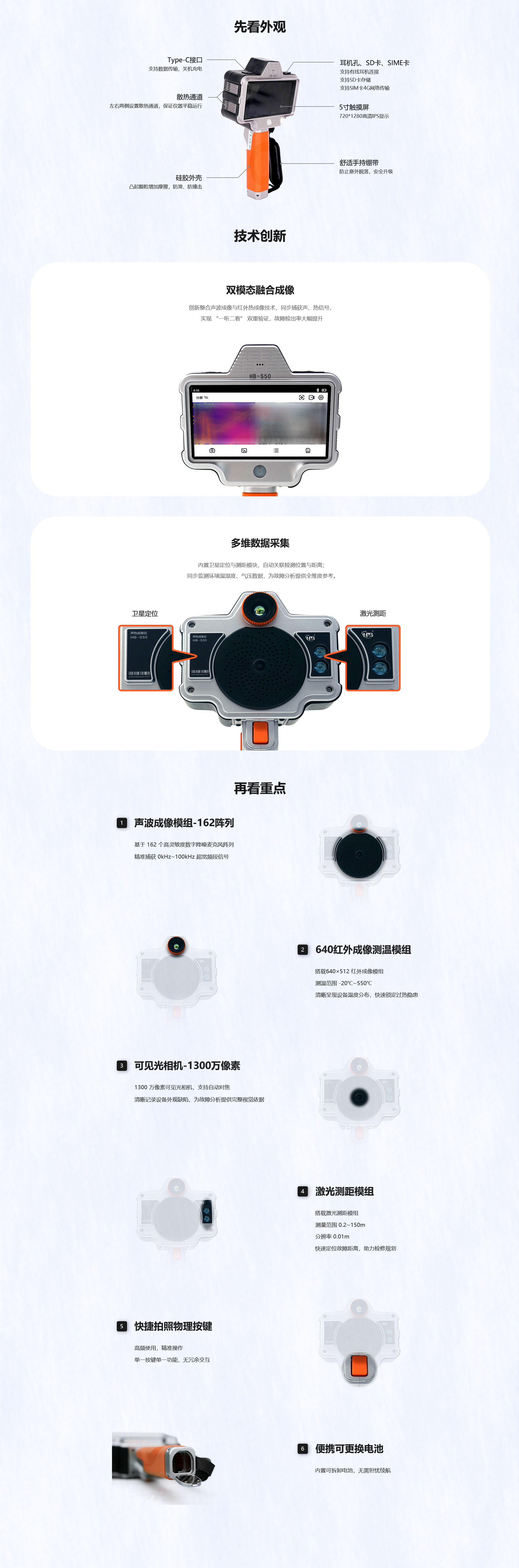 HB-S50声热成像仪